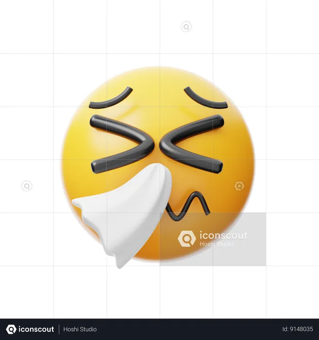 Éternuer Emoji 3D Icon