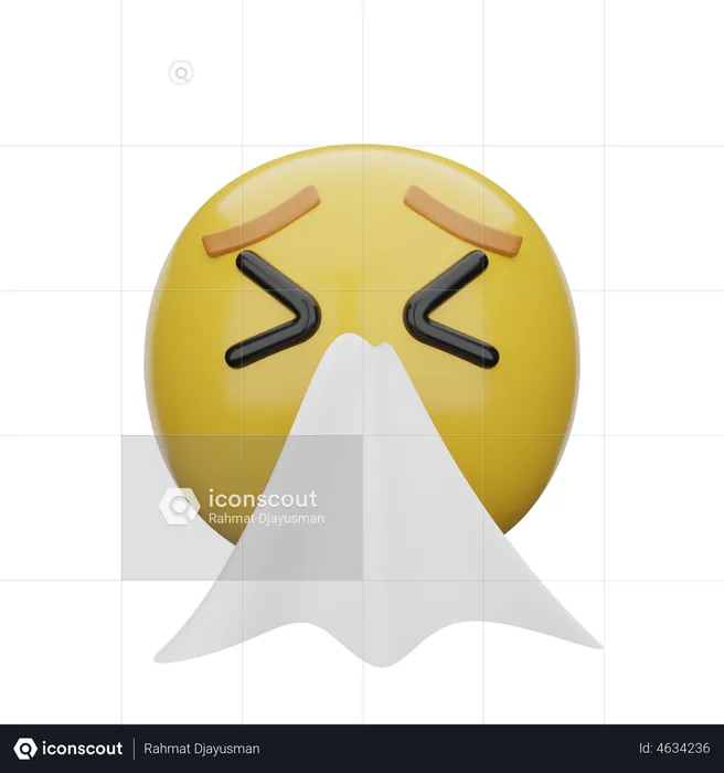 Éternuer Emoji 3D Emoji