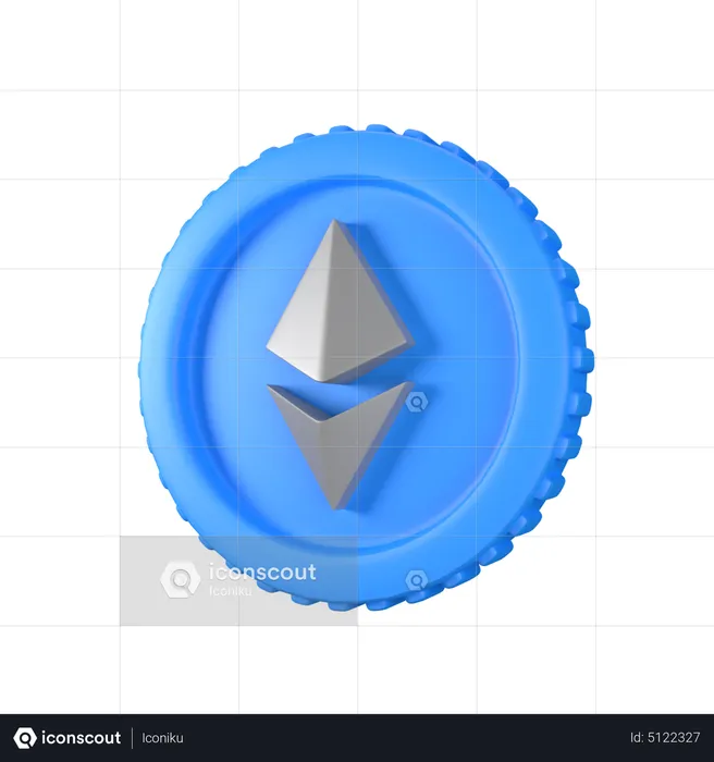 ETH Coin  3D Icon