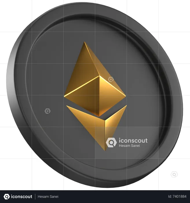 Eth Coin  3D Icon
