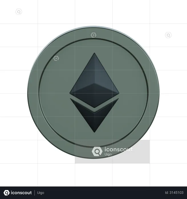 ETH-Münze  3D Illustration