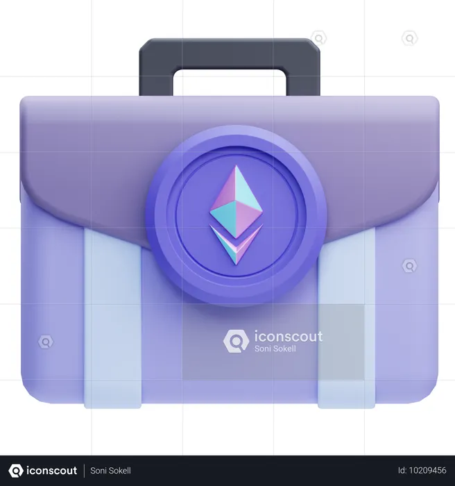 Ethereum-Aktenkoffer  3D Icon