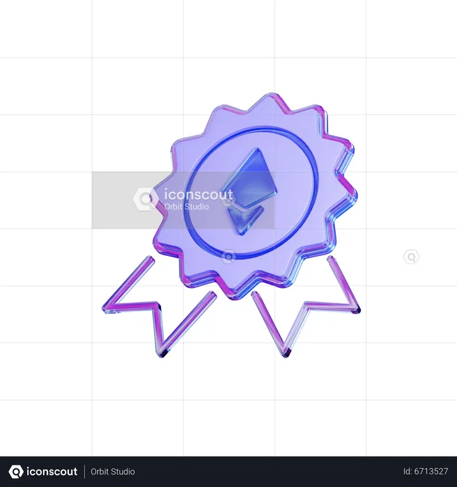 Ethereum Badge  3D Icon