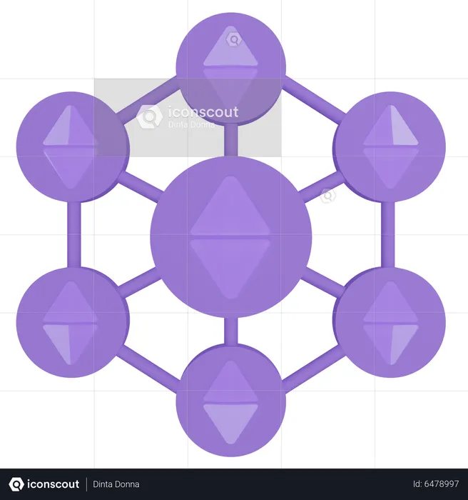 Ethereum Blockchain  3D Icon