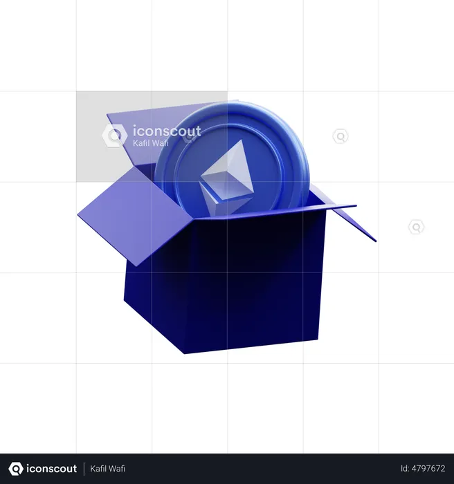 Cadeau Ethereum  3D Illustration