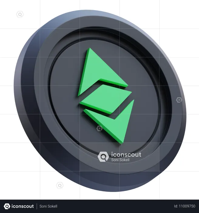 Criptografía clásica de ethereum  3D Icon