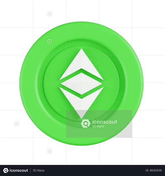 Ethereum classic  3D Illustration