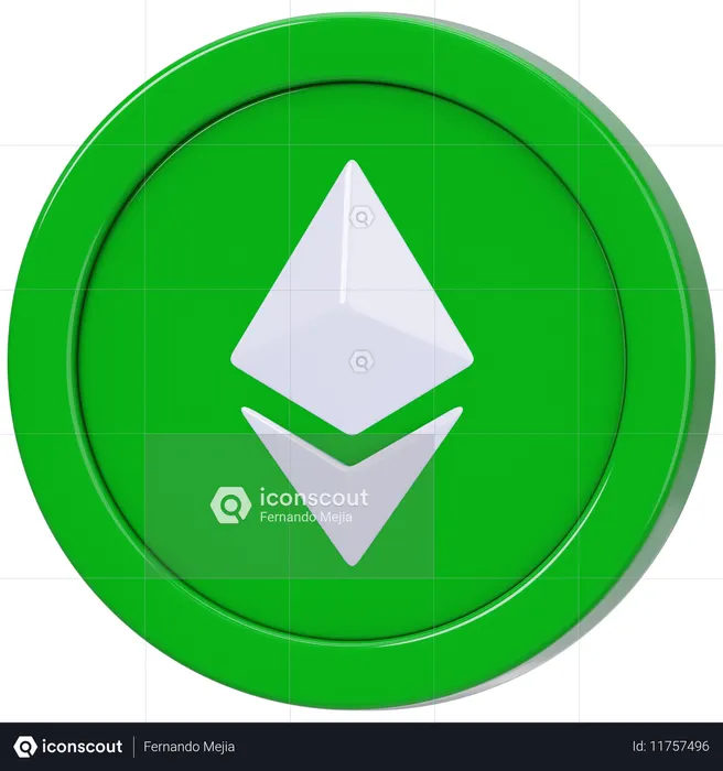 이더리움 클래식 등  3D Icon