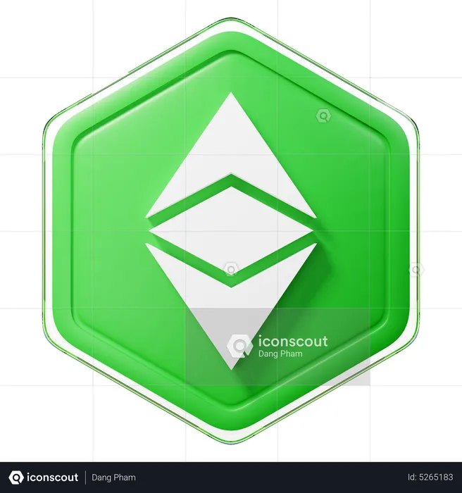 Ethereum Classic (ETC) Badge  3D Icon