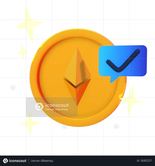 Coche Ethereum  3D Icon