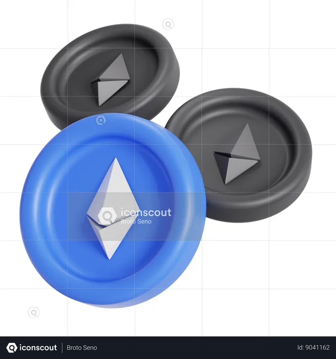 Ethereum coin  3D Icon