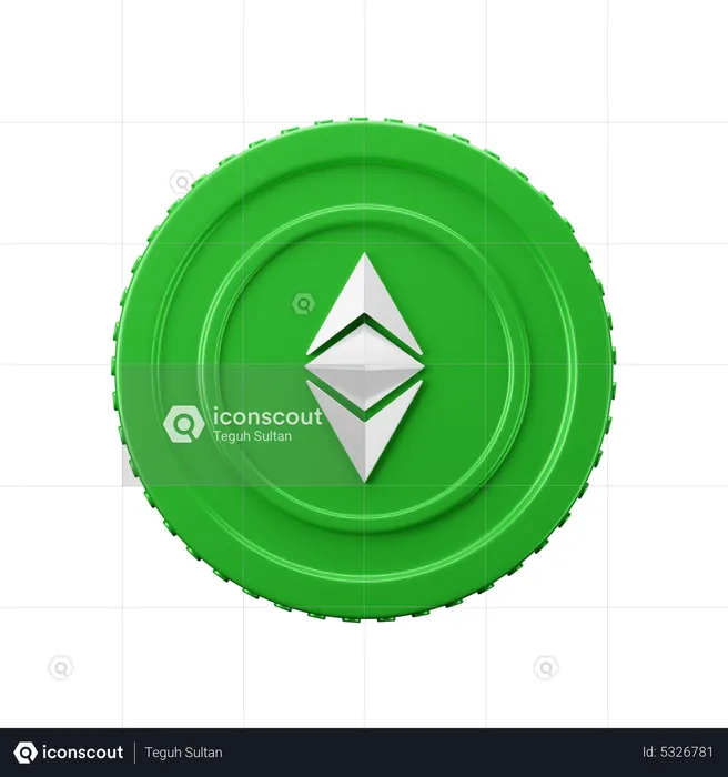 Ethereum Coin Classique  3D Icon