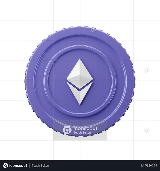 Ethereum Coin ETH  3D Icon