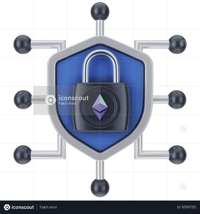 Ethereum Connection  3D Icon