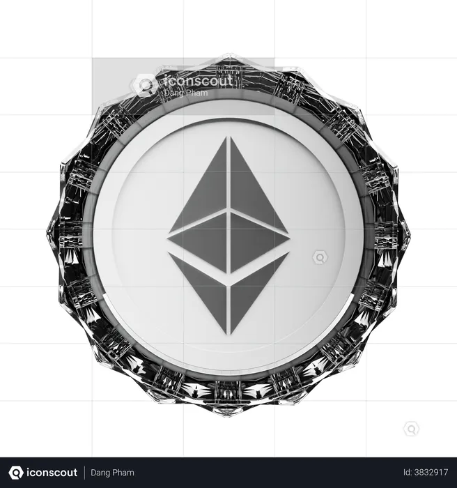 Ethereum Crypto  3D Illustration