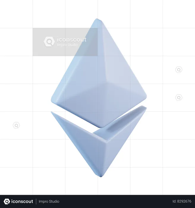 Ethereum currency  3D Icon