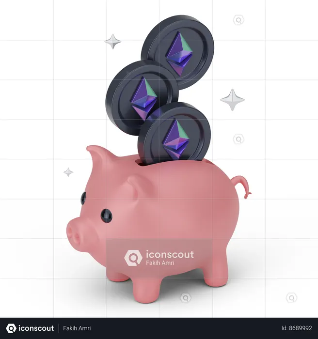 Économies sur Ethereum  3D Icon