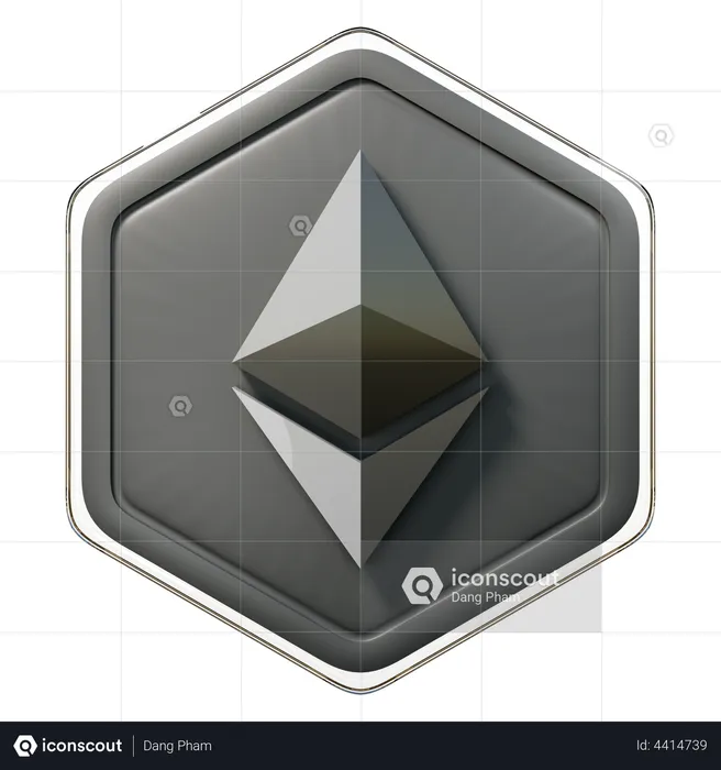 Ethereum (ETH) Badge  3D Illustration