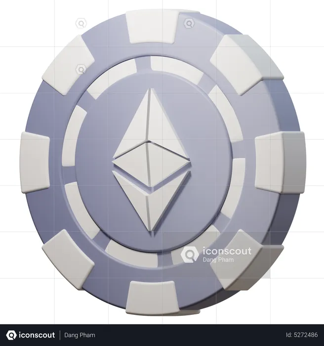 Ethereum (ETH) Chip  3D Icon