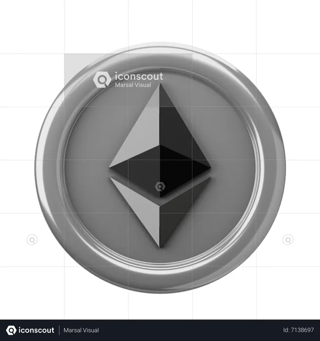 Ethereum ETH Coin  3D Icon