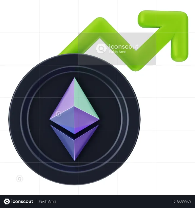 Ethereum Growth  3D Icon