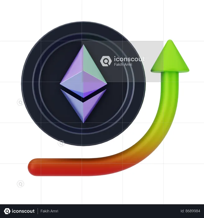 Ethereum Growth  3D Icon