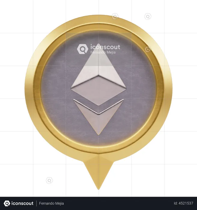 Ethereum Location  3D Icon