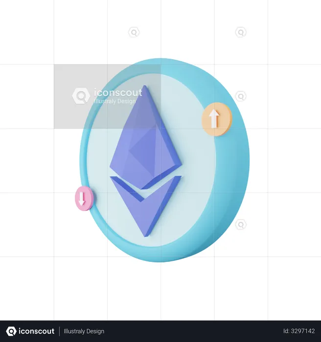 Ethereum Logo  3D Icon