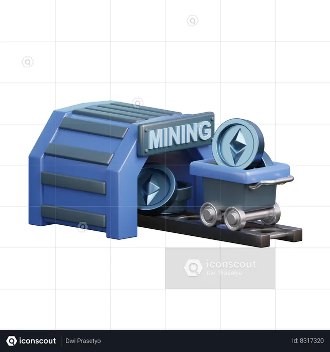 Ethereum Mining  3D Icon