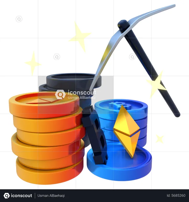 Ethereum Mining  3D Icon