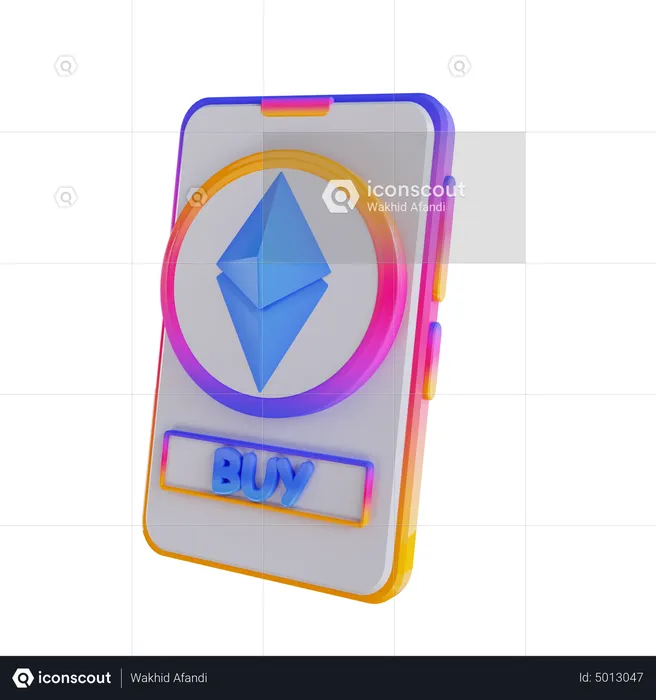 Ethereum Mobile App  3D Icon
