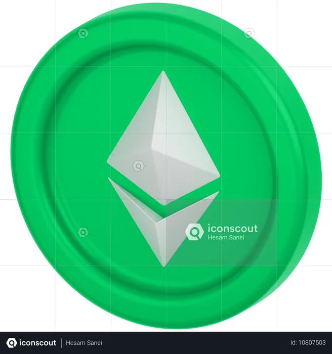 Ethereum-Münze  3D Icon