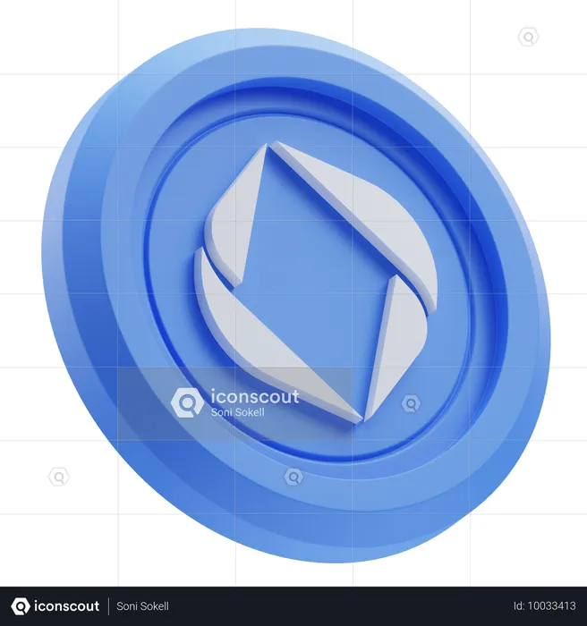 Kryptowährung Ethereum Name Service  3D Icon