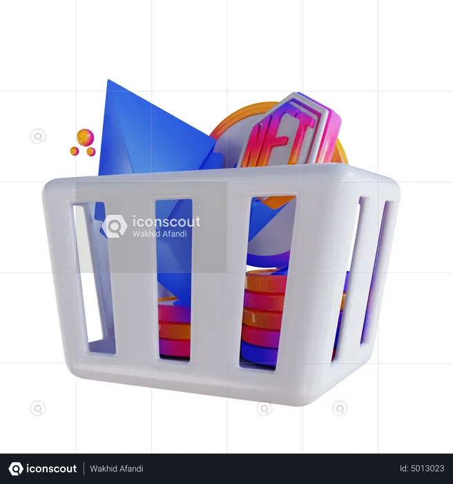 Ethereum Nft Basket  3D Icon