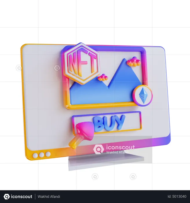 Ethereum Nft Marketplace  3D Icon