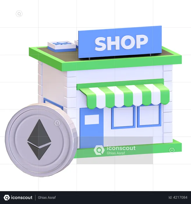 Ethereum Payment Accepted  3D Illustration
