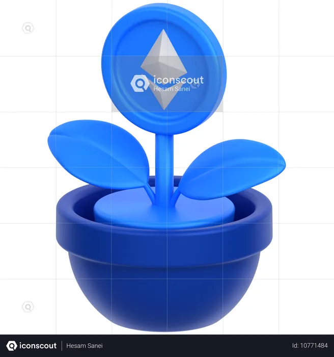 Ethereum-Anlage  3D Icon