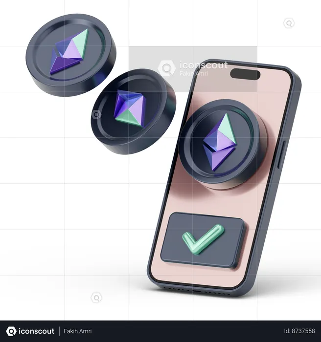 Ethereum Purchase  3D Icon