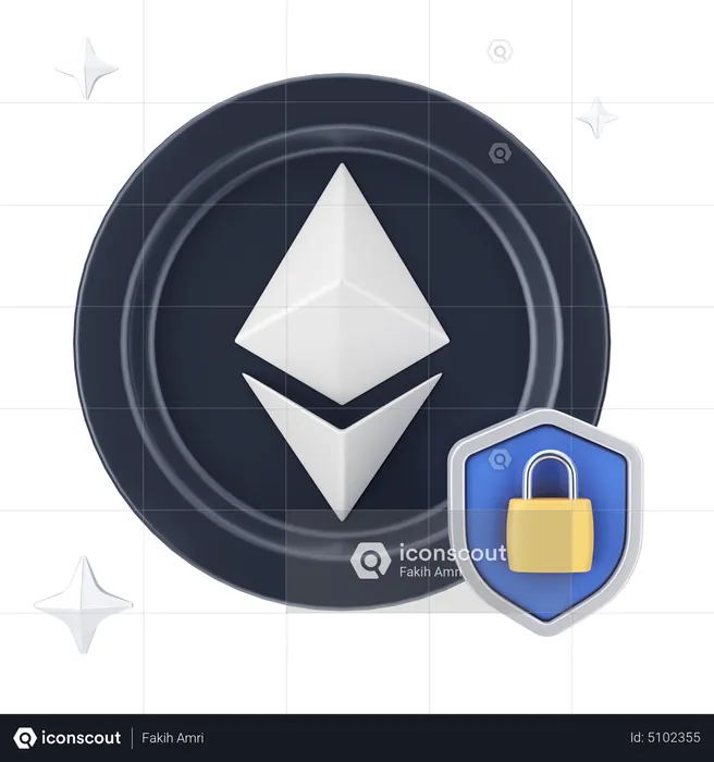 Ethereum-Schild  3D Icon