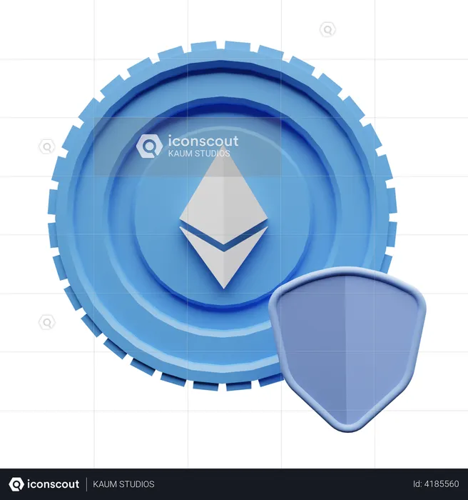 Sécurité d'Ethereum  3D Illustration