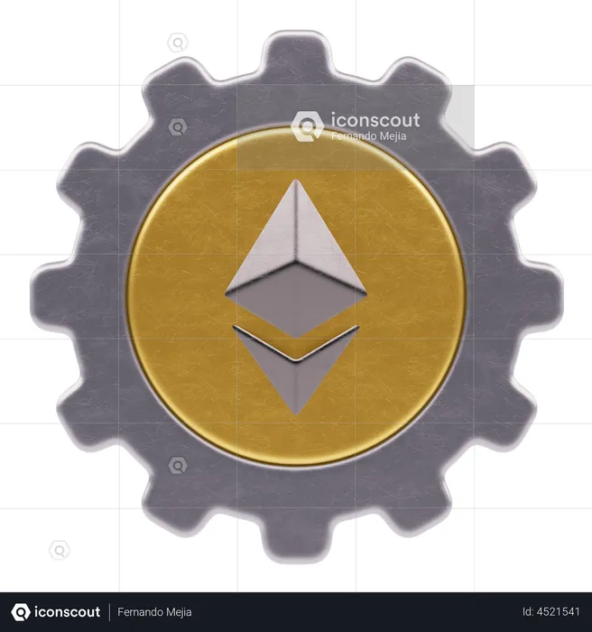 Ethereum Setting  3D Icon