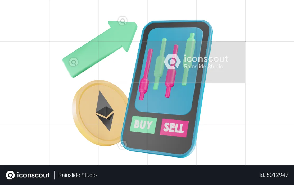Ethereum Trading  3D Icon