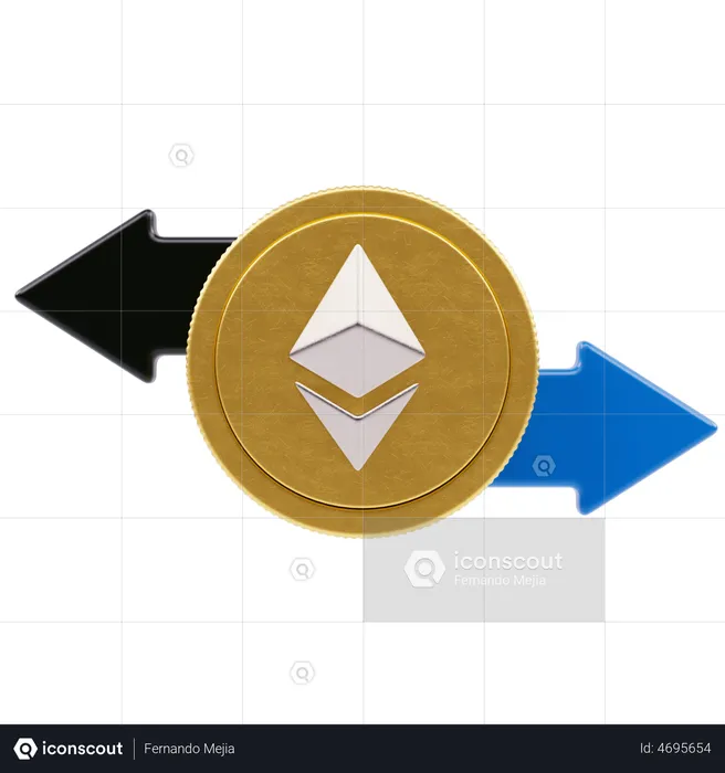 Ethereum Transaction  3D Icon