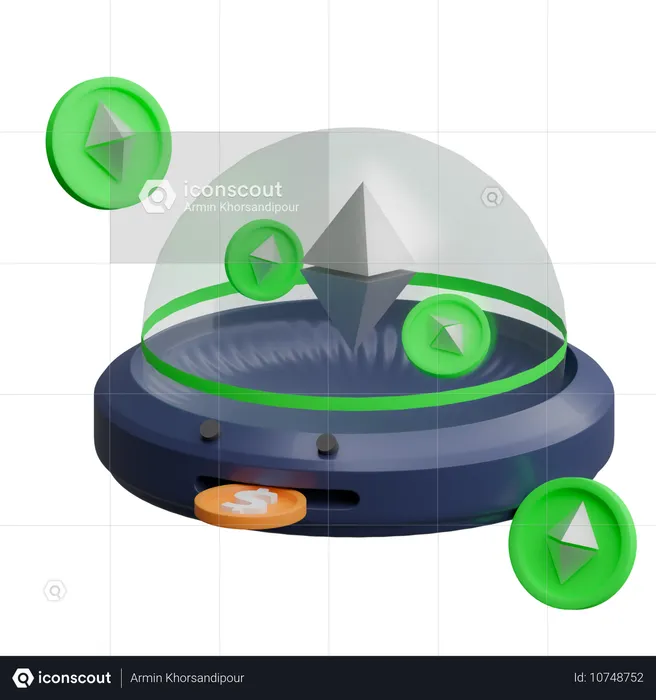 Ätherisches UFO  3D Icon