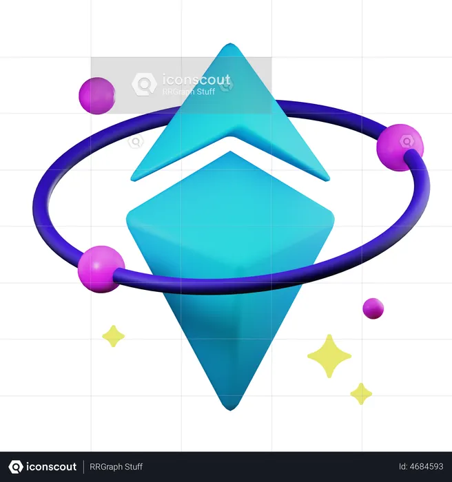 Ethereum Universe  3D Illustration