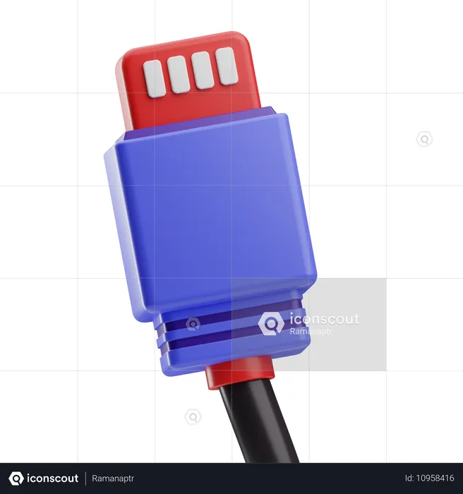 Ethernet Kabel  3D Icon