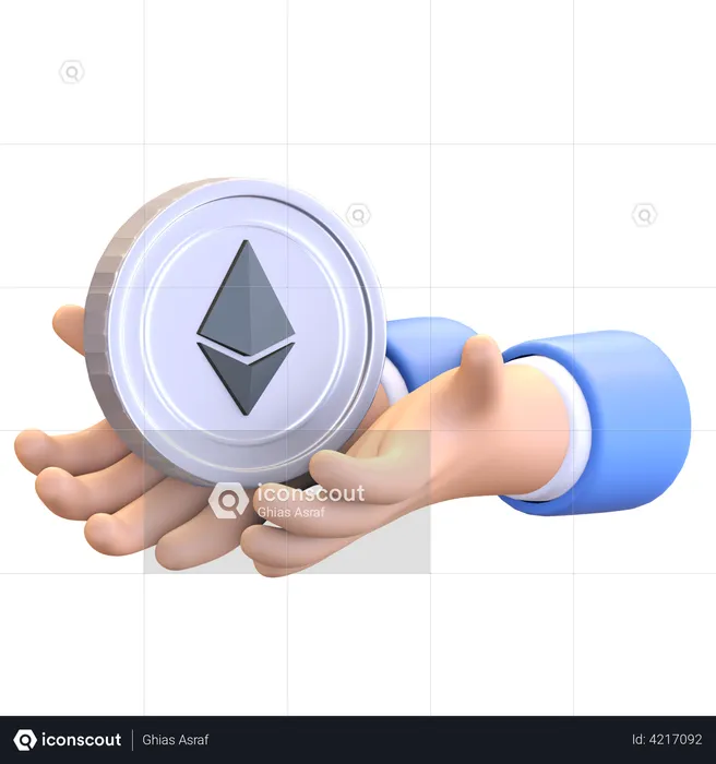 Etherum  3D Illustration