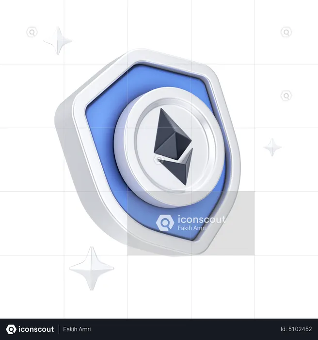 Etherum Shield  3D Icon