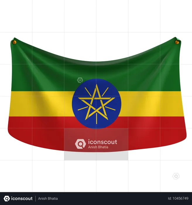 Ethiopia Flag 3D Icon