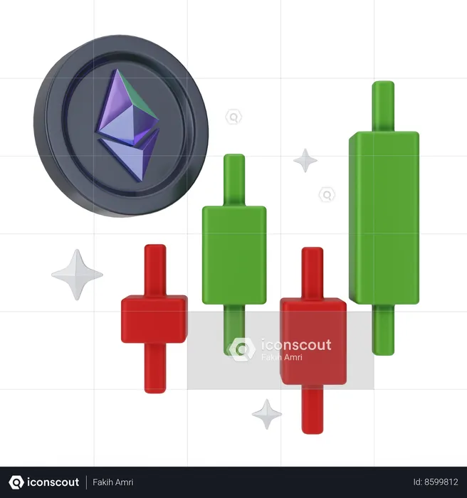 Ethreum Trading  3D Icon